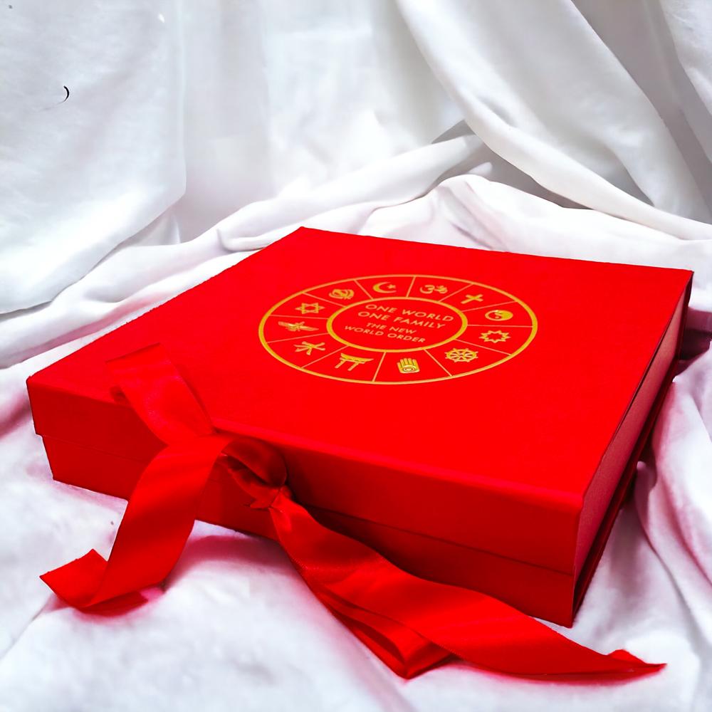 Magnetic Rigid Ribbon 4 Flap Box - Coating Type: Customized