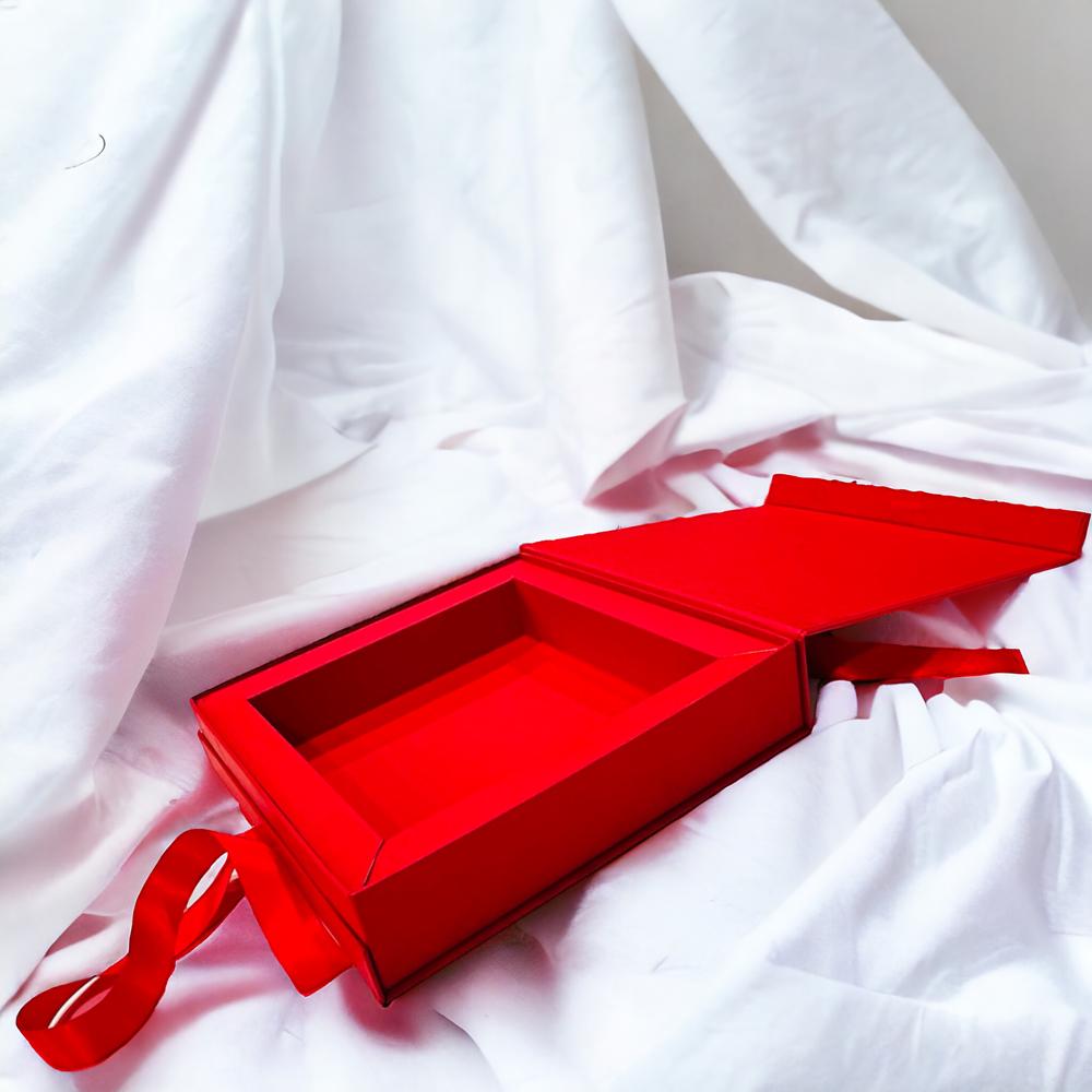 Magnetic Rigid Ribbon 4 Flap Box - Coating Type: Customized