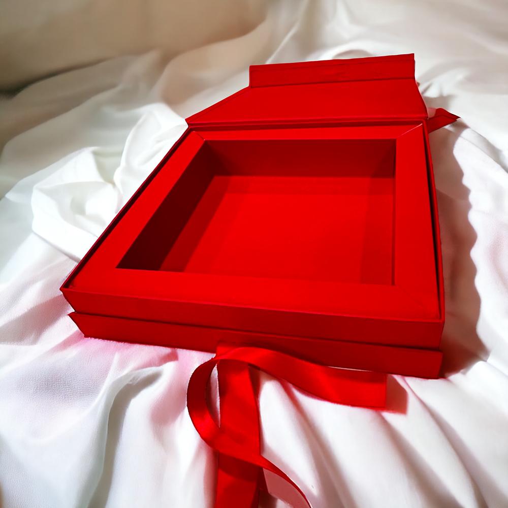 Magnetic Rigid Ribbon 4 Flap Box - Coating Type: Customized