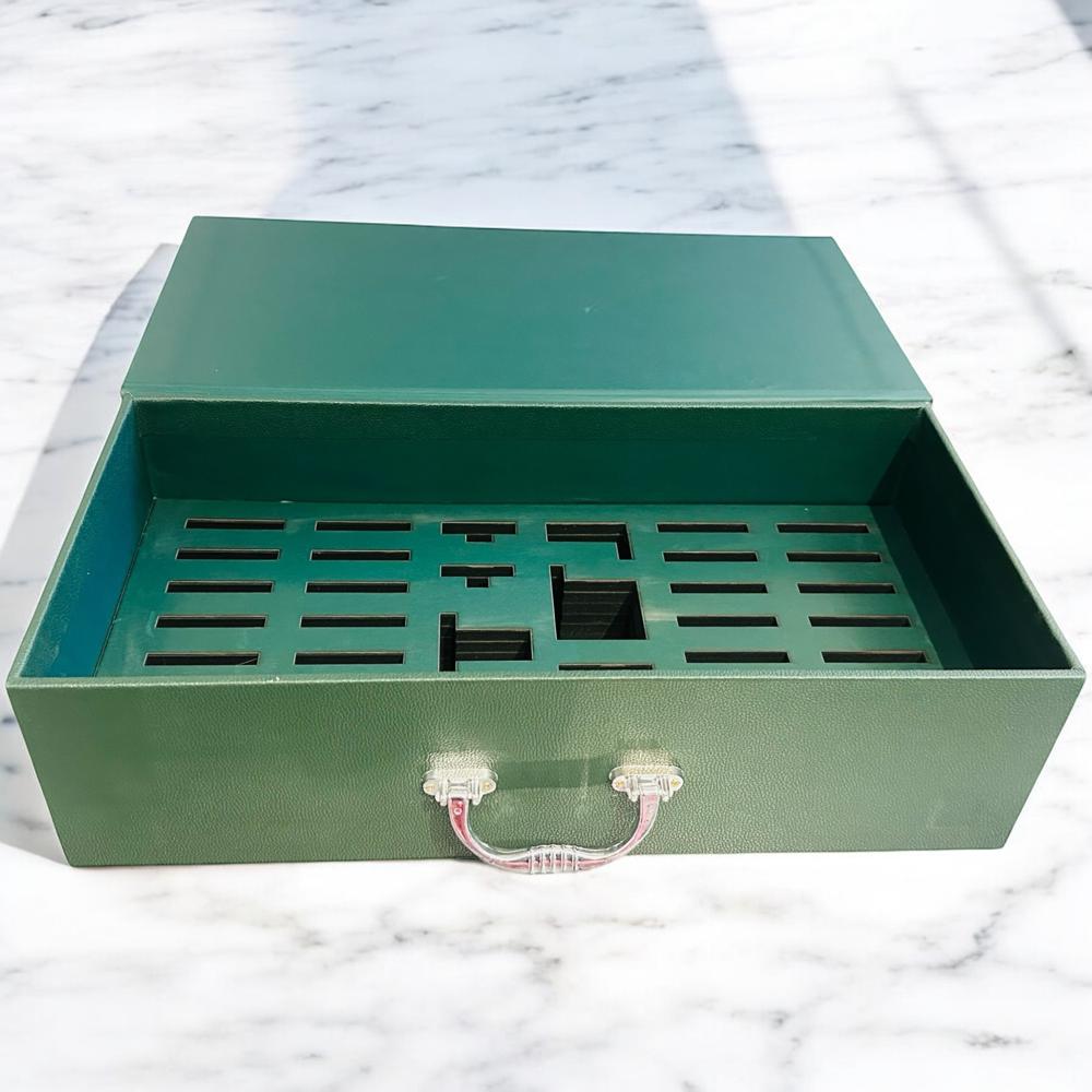 Dye Cut Briefcase Style Rigid Box - Coating Type: Customized
