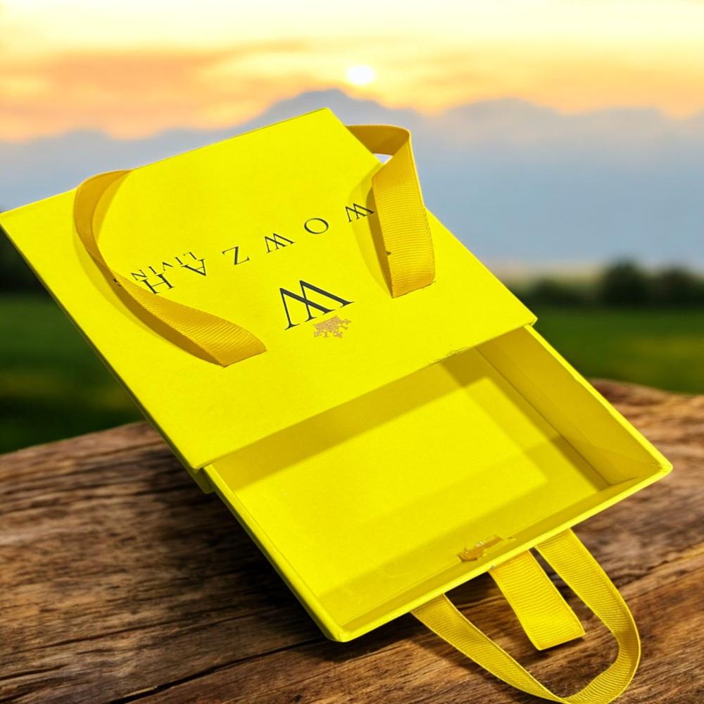 drawer rigid box ribbon handle