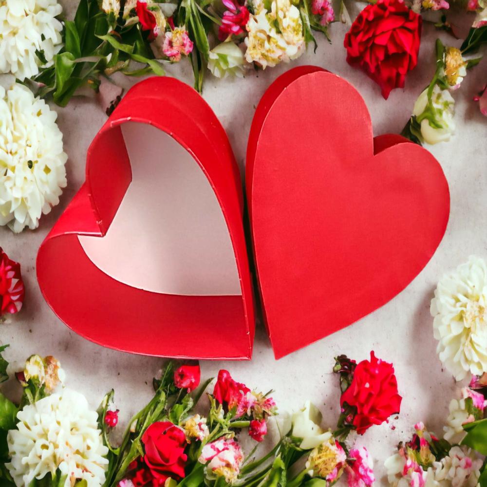 Love Top Bottom Packaging Box - Color: Red