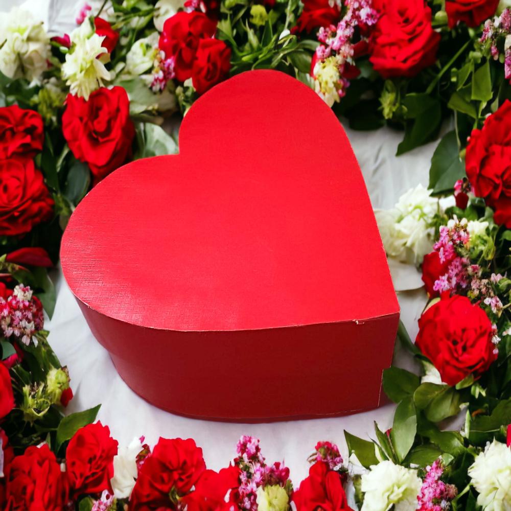 Love Top Bottom Packaging Box - Color: Red