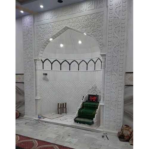 Marble Qibla For Masjid - Color: White
