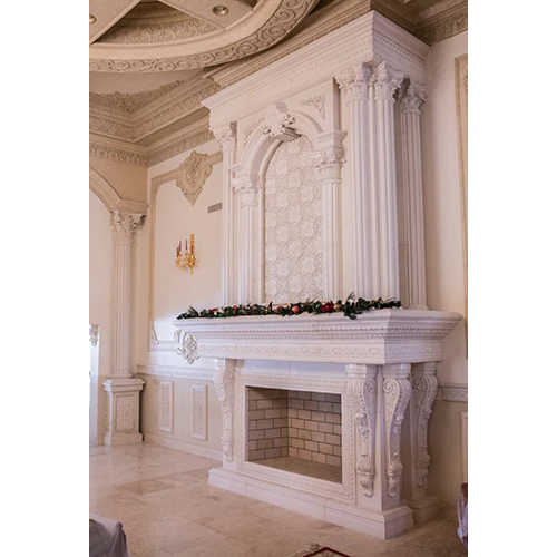 Marble Fire Palace For Home - Color: White