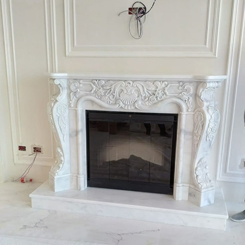 Marble Fire Palace For Home - Color: White