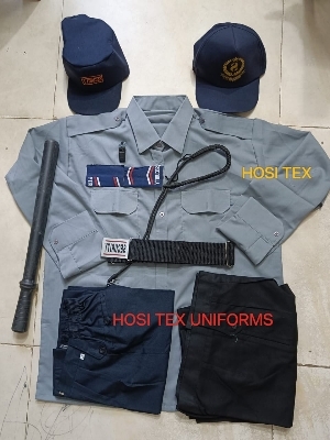 Gray security uniform