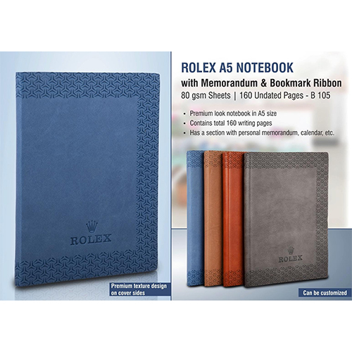 Rolex A5 notebook with memorandum & Bookmark ribbon