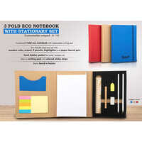 3 Fold Eco Notebook With Stationary Set - Feature: Good Quality
