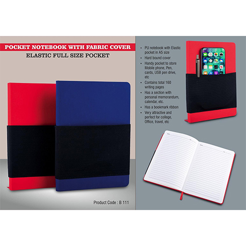 Pocket notebook with Fabric cover