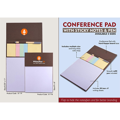 Conference Pad with Sticky notes & Pen