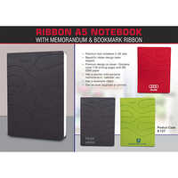 Ribbon A5 notebook with memorandum & Bookmark ribbon