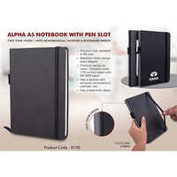 Alpha A5 Notebook With Pen Slot - Weight: 332 Grams (g)