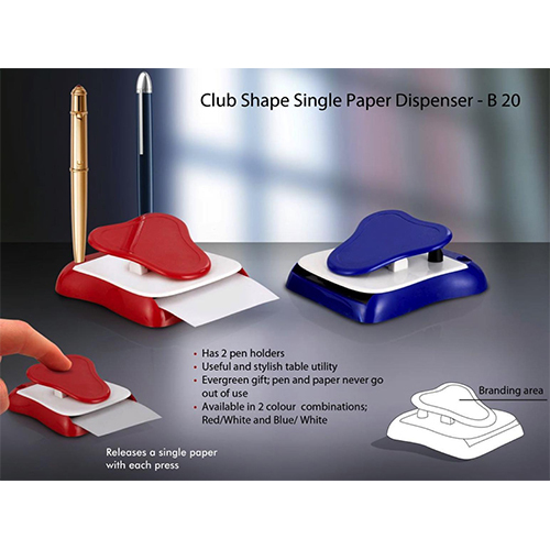 Club shape single paper dispenser