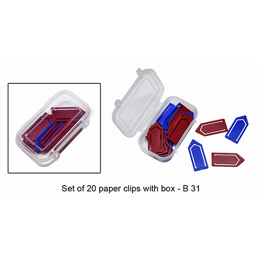 Set of 20 paper clips with box