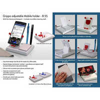 Grippo Mobile holder with angle adjustment, pen stand, and notepad