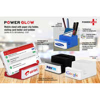 Power Glow Mobile Stand With Paper Clip Holder - Material: Plastic