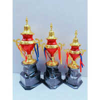 Golden Metal Cup Trophy - Base Material: Plastic