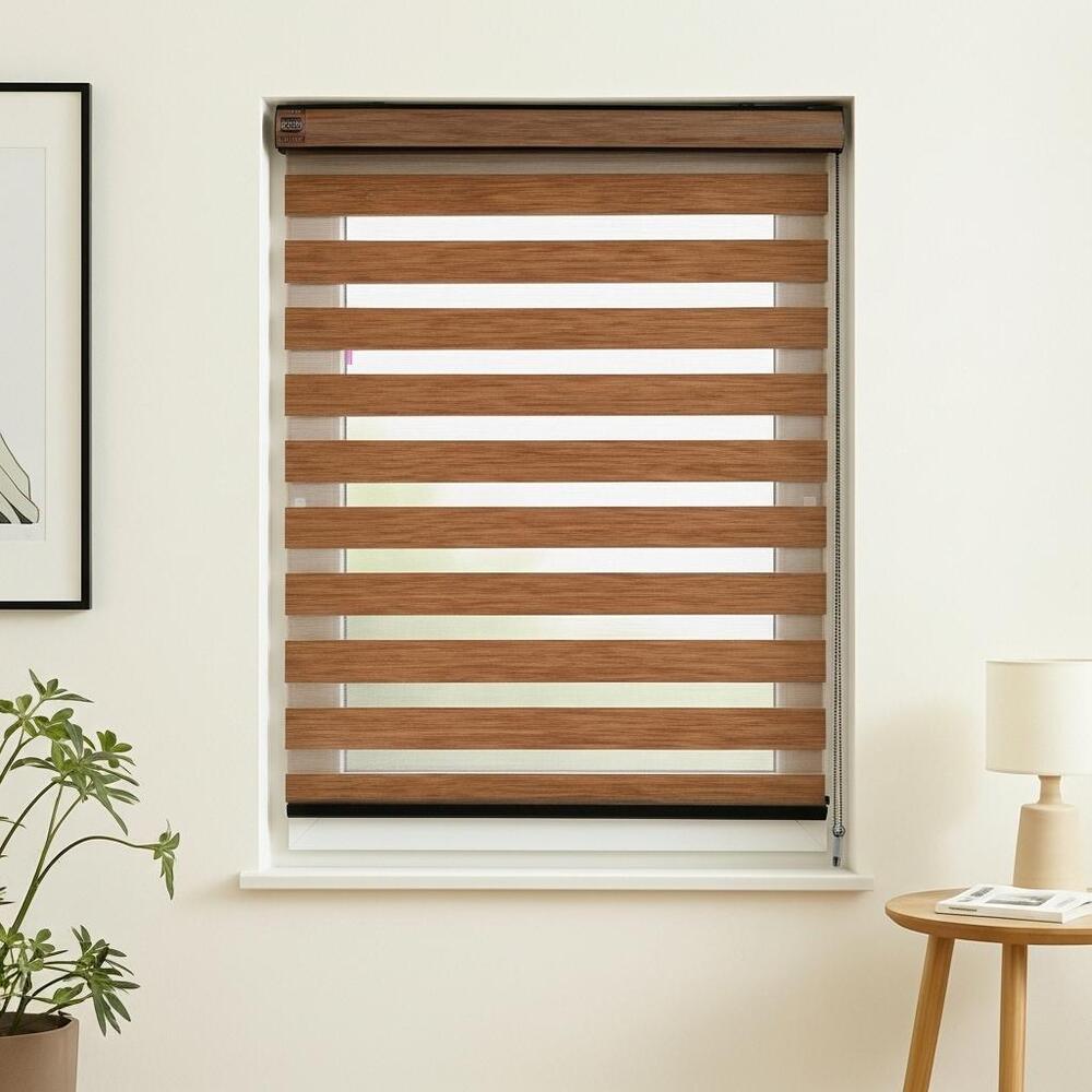 Designer Zebra Blinds - Color: Brown