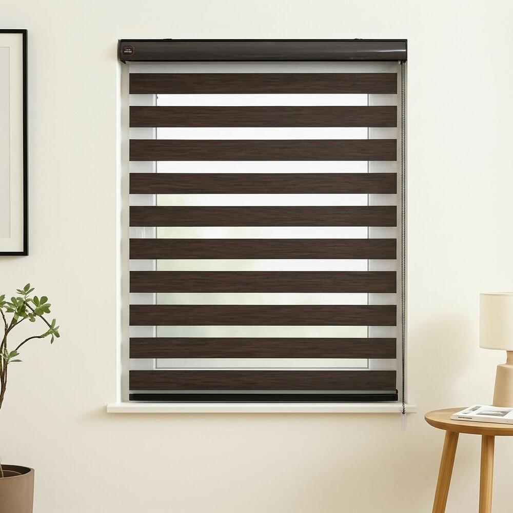 Designer Zebra Blinds - Color: Brown