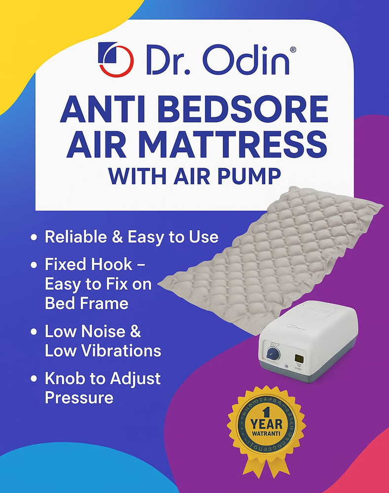 Anti Bedsore Air Mattress With Air Pump - Color: As Per Requirement