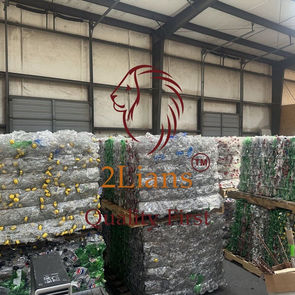 PET bottle on bales post industrial