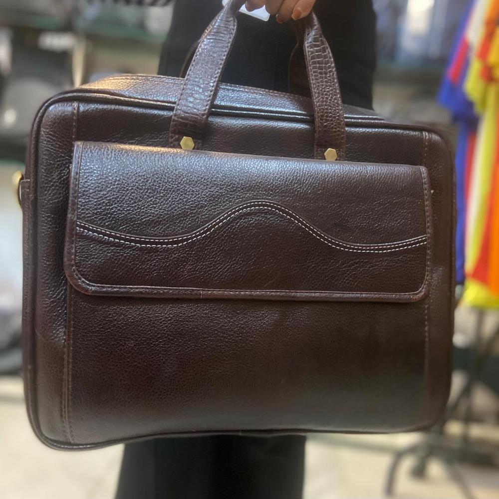 Leather Laptop Bags - Color: Brown
