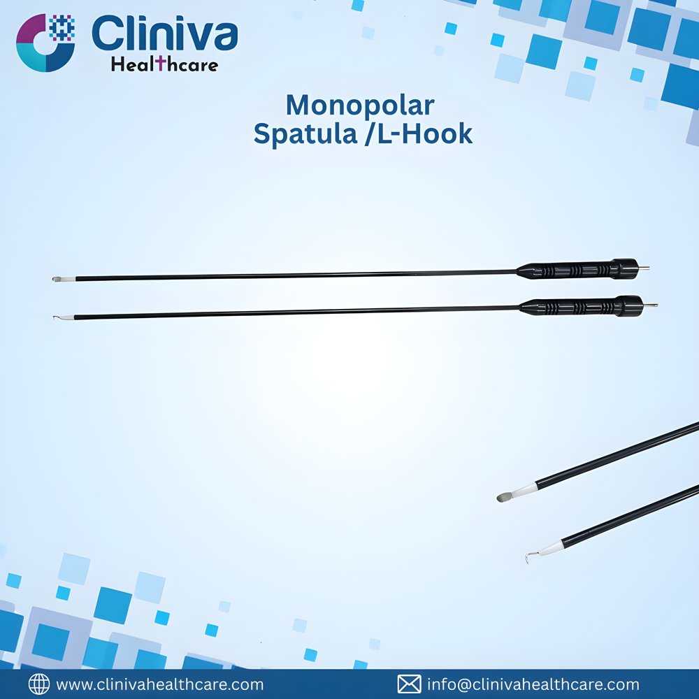 लेप्रोस्कोपिक मोनोपोलर स्पैटुला /L-Hook 5mmx330mm