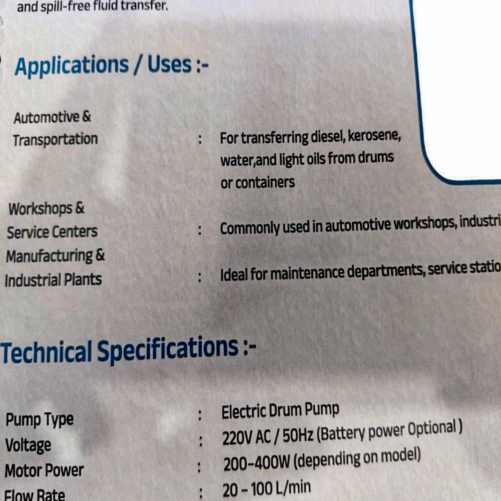 Electric Barrel Pump