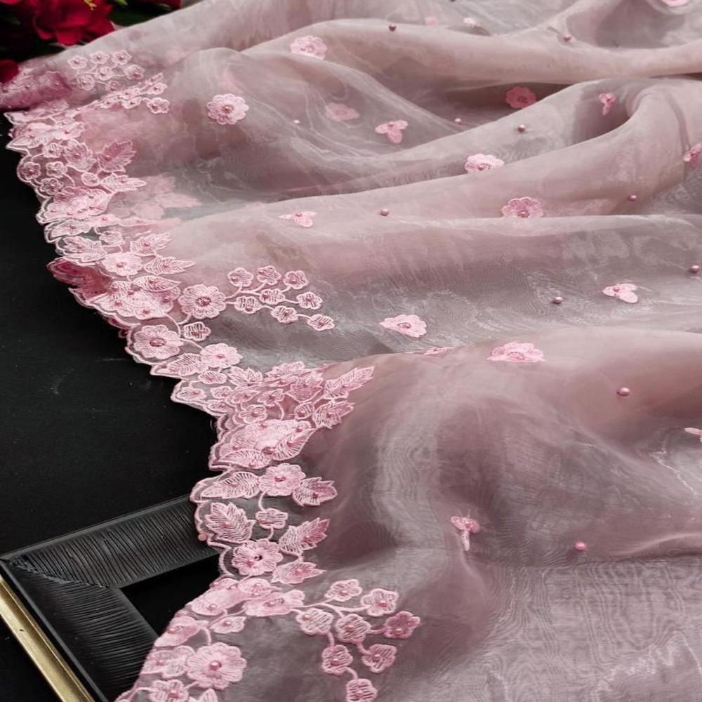 Trendy Organza Partywear Saree