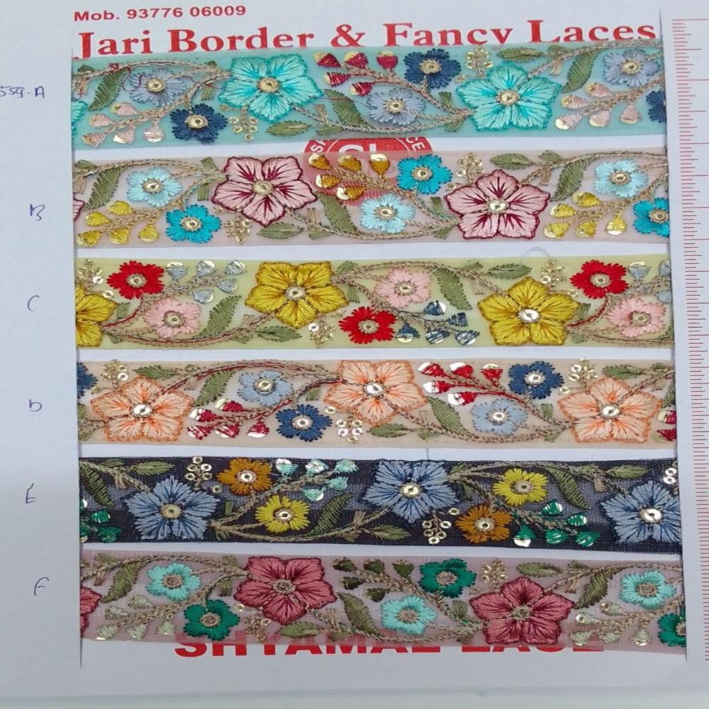 Embroidered  lace Border