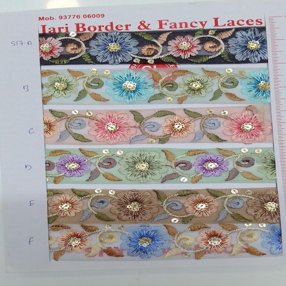 Embroidered  lace Border