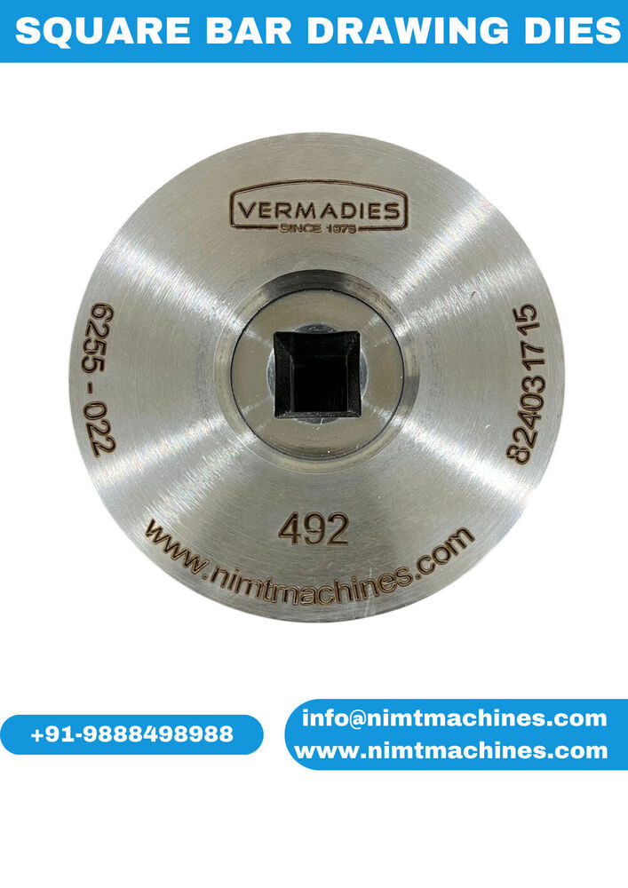 Square Bar Drawing Dies - Tungsten Carbide, Standard Size, Golden Finish | Ideal For Bar Drawing, Precision Stamping Application