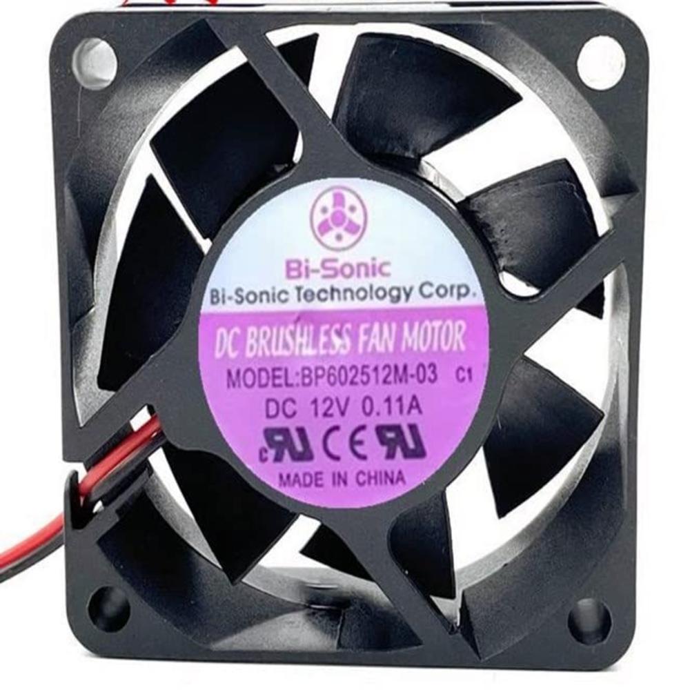 BI-SONIC BP602512M-03 12V DC 0.11A 6025mm Ball Bearing Industrial Axial Cooling Fan