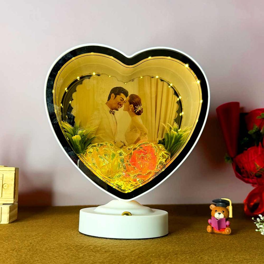 Heart Shape Magic Mirror - Color: White