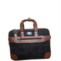 Canvas And Pu Leather Office Bag