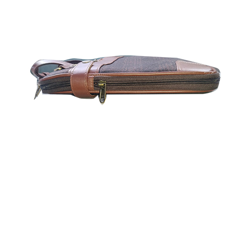 Canvas And Pu Leather Office Bag - Color: Black / Brown / Tan / Grey / Navy