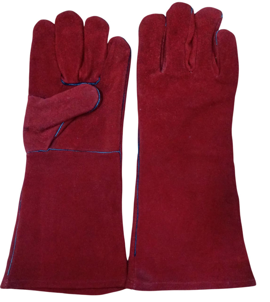 Split Welding Gloves - Color: Red