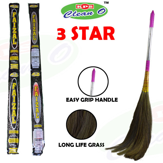 Faizal 3 Star Grass Broom - Color: Different Available