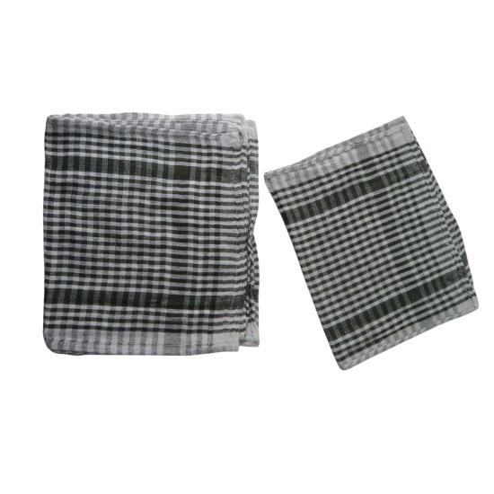 Big Checked Cloth - Color: Black