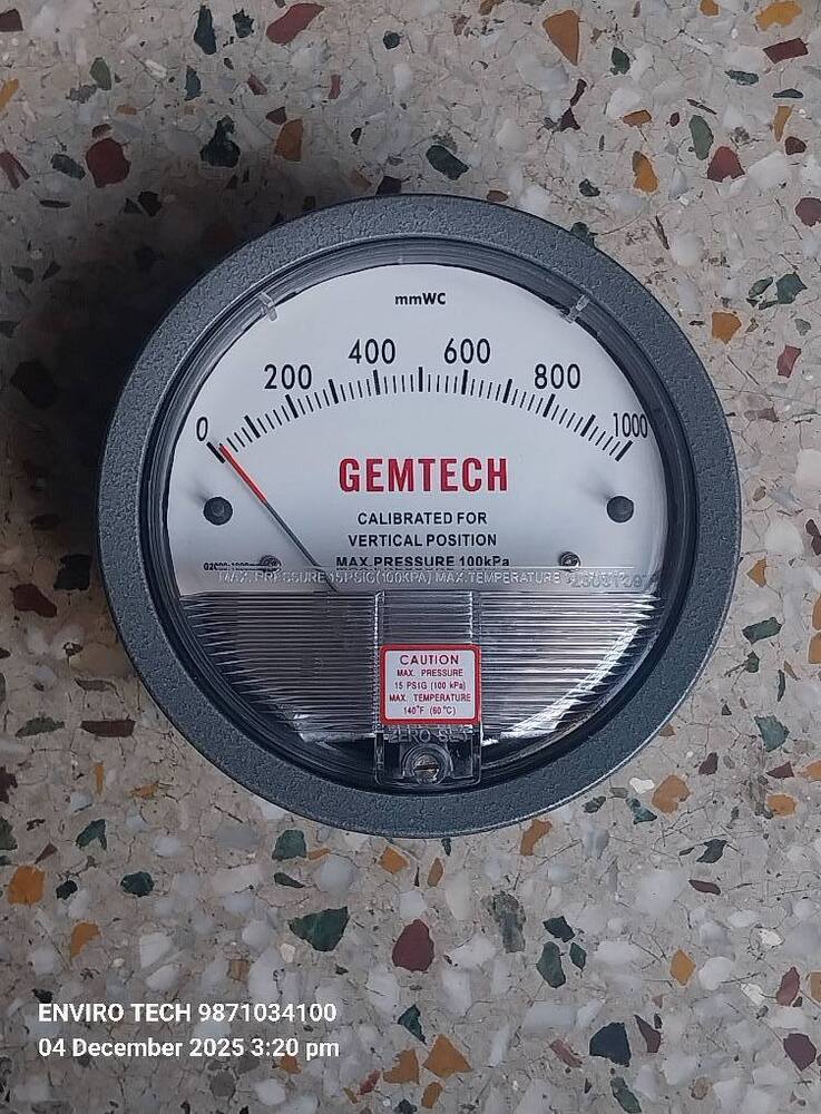 GEMTECH DIFFERENTIAL PRESSURE GAUGE In Industrial Model Township Manesar