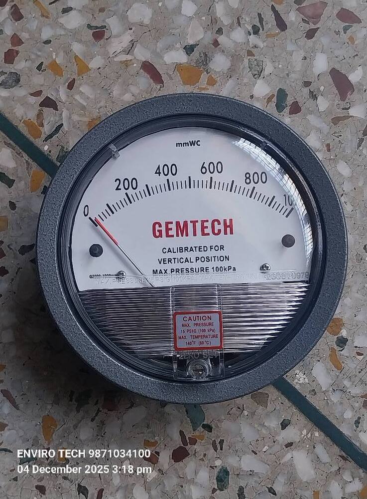 GEMTECH DIFFERENTIAL PRESSURE GAUGE In Industrial Model Township Manesar