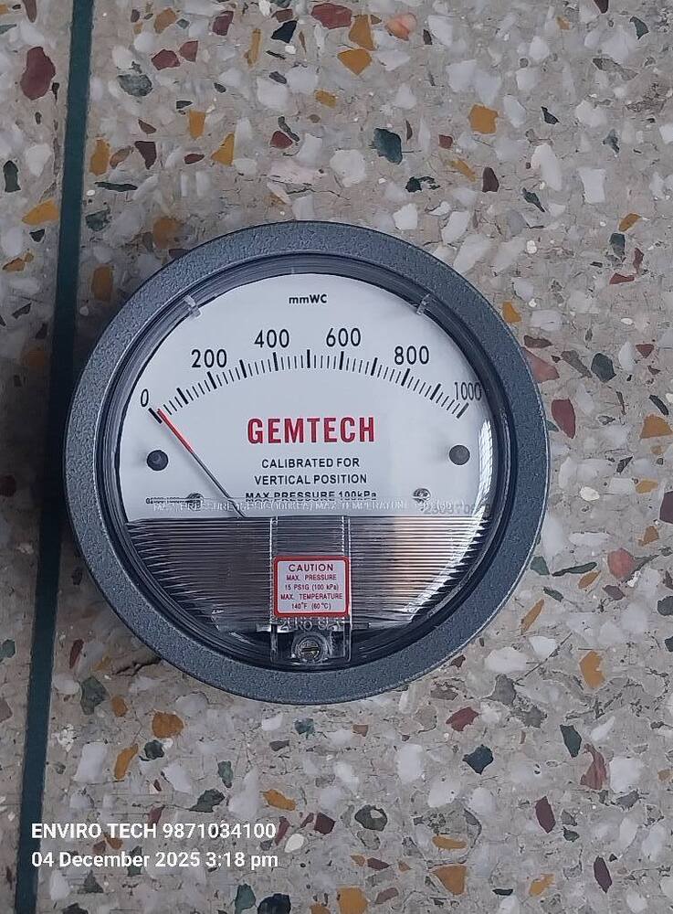 GEMTECH DIFFERENTIAL PRESSURE GAUGE In Industrial Model Township Manesar