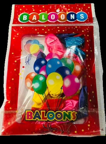 Rubber Party Balloon - Color: Multicolor