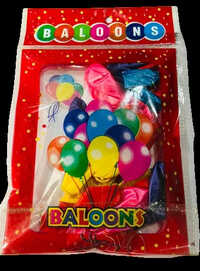 Rubber Party Balloon - Color: Multicolor