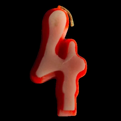 Orange Birthday Number Candle - Burning Time: 10 Minutes