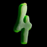 Green Birthday Number Candle