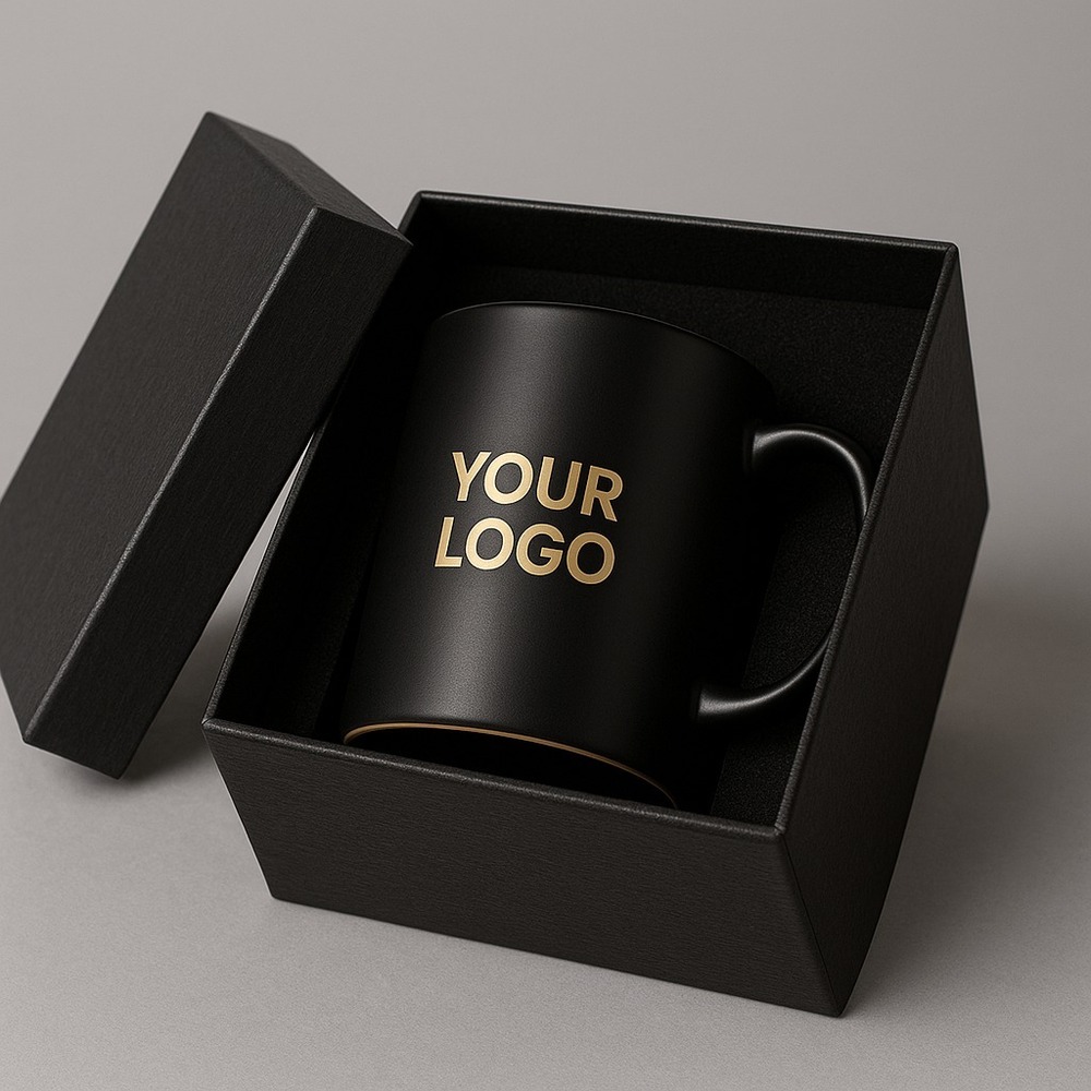 Black Custom Print Coffee Mug - Color: Different Available