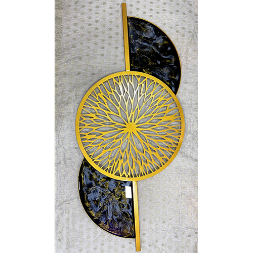 Resin Metal Rings - Color: Golden