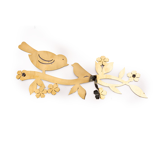 M28 Baby Bird On Branch - Color: Golden